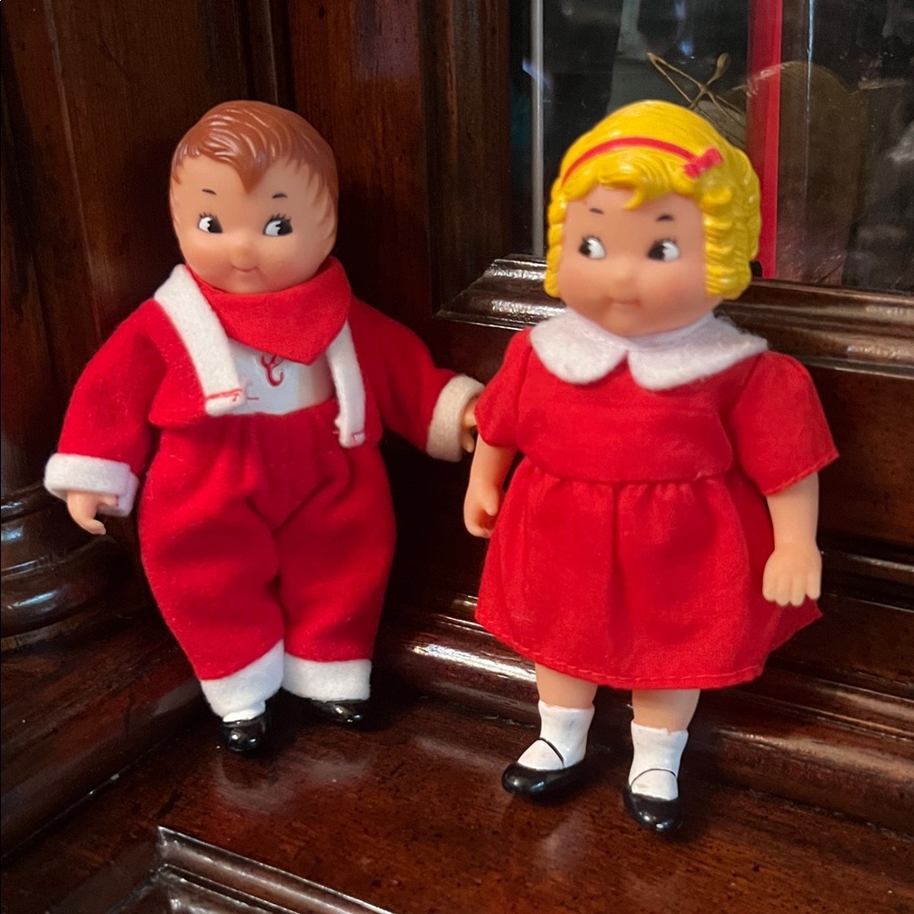 Pair of Campbell Soup Kids Mini 5” Dolls c.1995